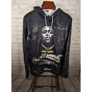 Rod Wave Hard Times Pullover Hoodie Unisex 2XL - WRAP AROUND GRAPHICS